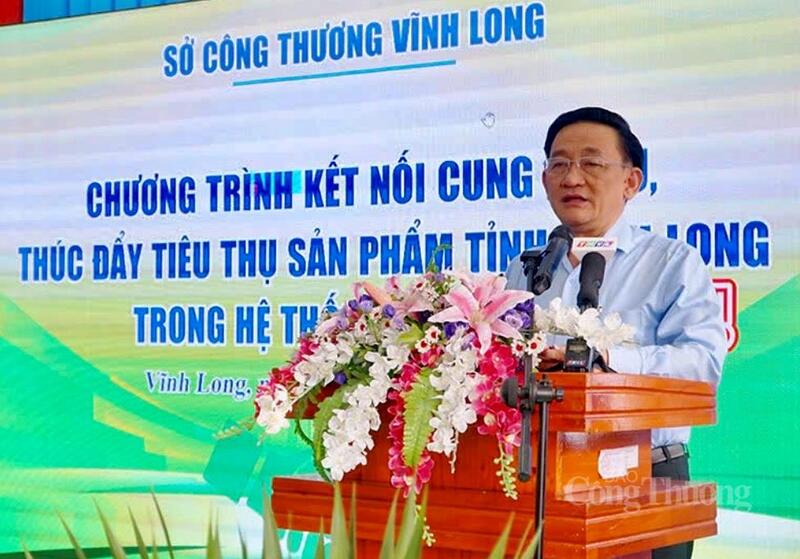 Ông Trần Quốc Tuấn - Giám đốc Sở Công Thương tỉnh Vĩnh Long phát biểu tại chương trình.