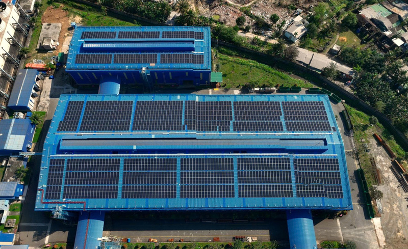 Điện mặt trời áp mái trở thành giải pháp năng lượng được nhiều doanh nghiệp lựa chọn. Ảnh: HPDQ