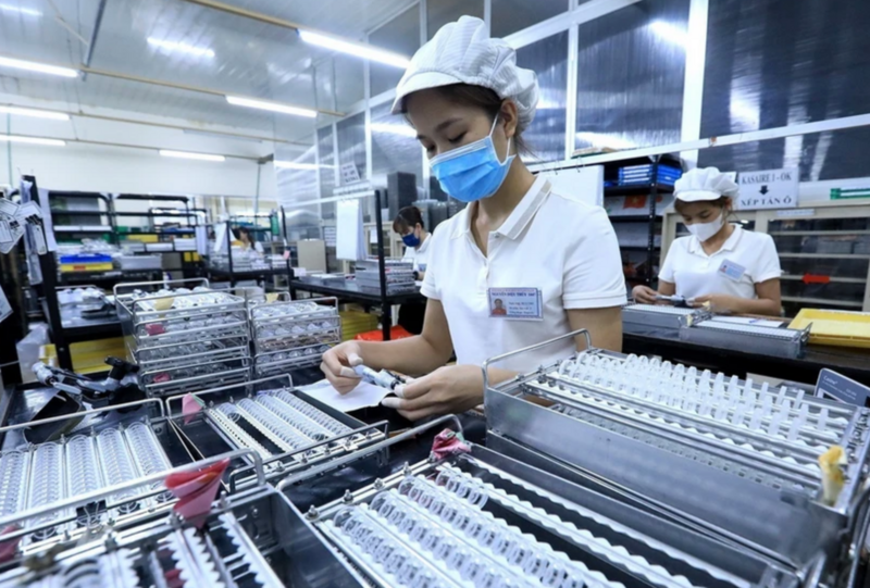 FDI đầu tư vào lĩnh vực công nghiệp chế biến, chế tạo chiếm ưu thế. Ảnh minh họa