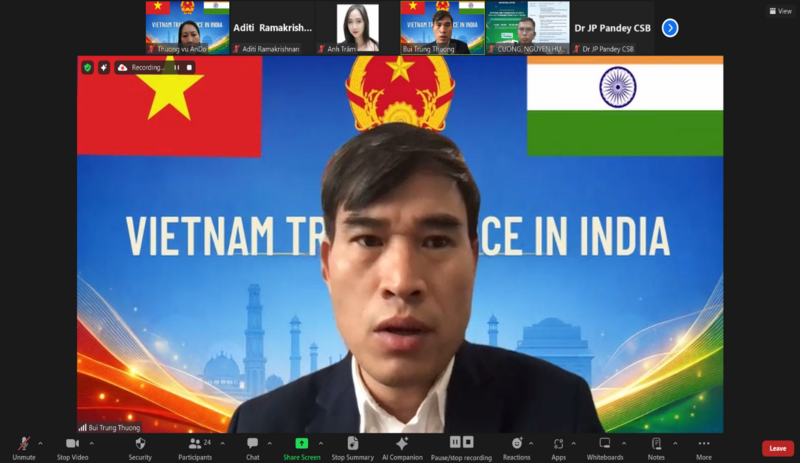Ông Bùi Trung Thướng, Tham tán Thương mại Việt Nam tại Ấn Độ phát biểu