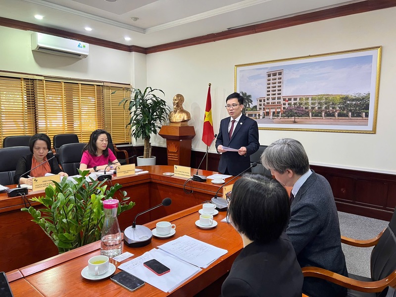 Ông Nguyễn Hoàng Giang, Phó Cục trưởng Cục Sở hữu trí tuệ tại Hội nghị Tổng kết hợp phần về sáng chế.