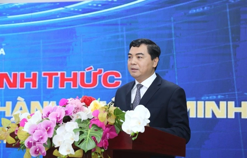 Chủ tịch UBND tỉnh Thanh Hóa Nguyễn Hoài Anh phát biểu tại buổi lễ. Ảnh: Phong Sắc