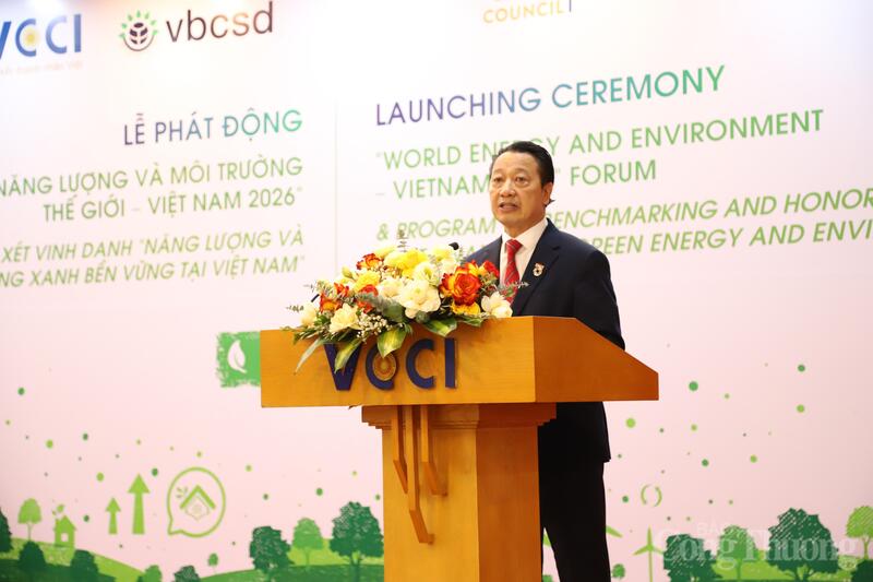 Ông Nguyễn Quang Vinh phát biểu tại lễ phát động. Ảnh: NH