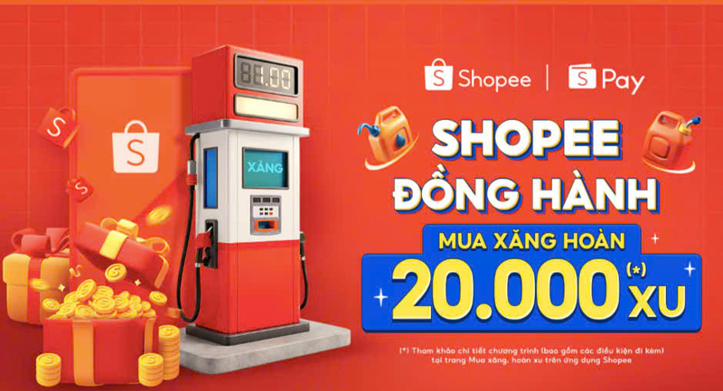 Shopee đồng hành cùng người dùng với chương trình ‘Mua xăng hoàn xu’ Shopee đồng hành cùng người dùng với chương trình ‘Mua xăng hoàn xu’