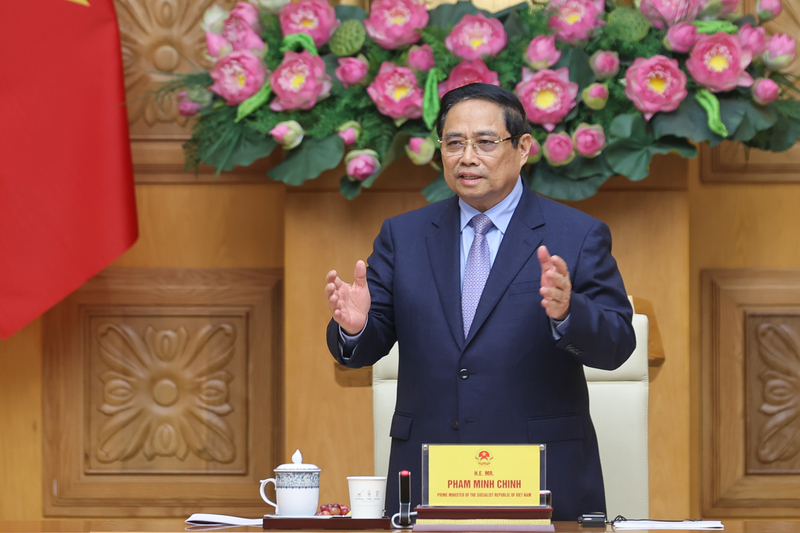 Thủ tướng đề nghị phía Chính phủ, doanh nghiệp Nhật Bản tiếp tục quan tâm, thúc đẩy triển khai nhanh các dự án hợp tác trọng điểm, đặc biệt trong lĩnh vực công nghệ cao. Ảnh: VGP/Nhật Bắc