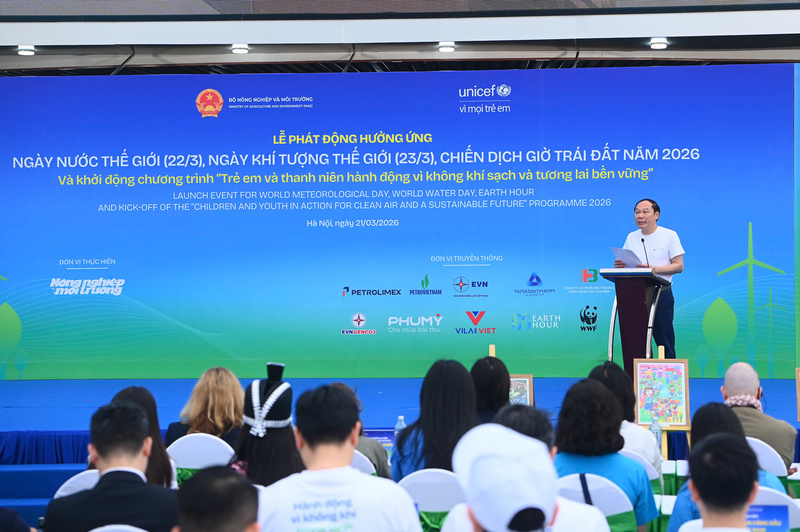 Thứ trưởng Bộ Nông nghiệp và Môi trường Lê Công Thành phát biểu khai mạc sự kiện. Ảnh: Trung Hiếu