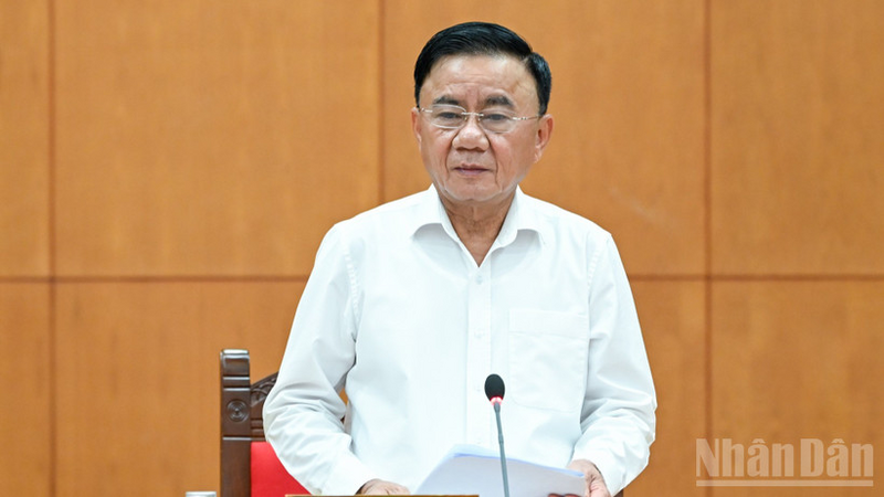 Thường trực Ban Bí thư Trần Cẩm Tú. Ảnh: Duy Linh