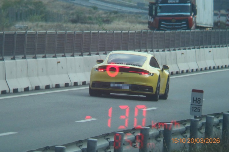 Một trường hợp vi phạm tốc độ trên cao tốc ngày 20/3. Ảnh: Cục Cảnh sát giao thông