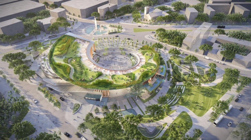 Phối cảnh công trình Trung tâm Văn hóa - Nghệ thuật tỉnh Đắk Lắk. Ảnh: Công ty Cổ phần Tư vấn Quốc tế Encity.