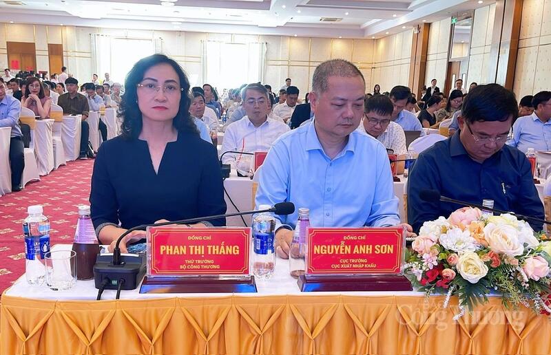 Thứ trưởng Bộ Công Thương Phan Thị Thắng tham dự hội nghị.