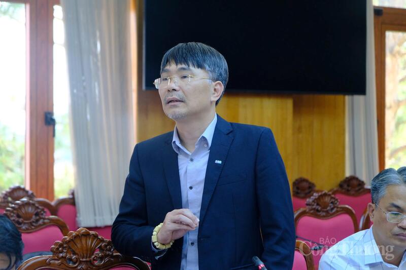 Ông Nguyễn Hải Long, đại diện chủ đầu tư dự án Nhà máy nhiệt điện Sơn Mỹ II. Ảnh: Lê Sơn