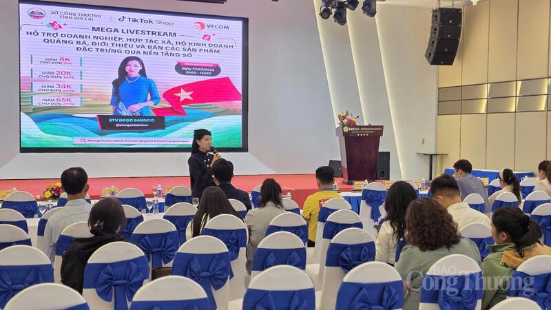 Diễn đàn giới thiệu giải pháp, hướng dẫn ứng dụng các mô hình công nghệ mới trong thương mại điện tử. Ảnh: Bá Bính