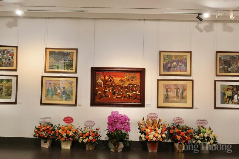 Các tác phẩm tại triển lãm "Hồn quê".