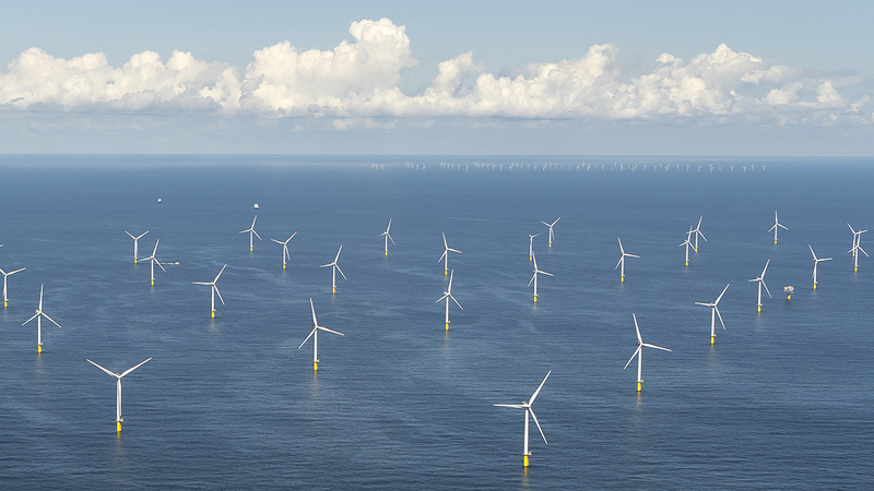 Xung đột Trung Đông đang gây sức ép lên tiến độ điện gió ngoài khơi EU và Anh. Ảnh minh hoạ.