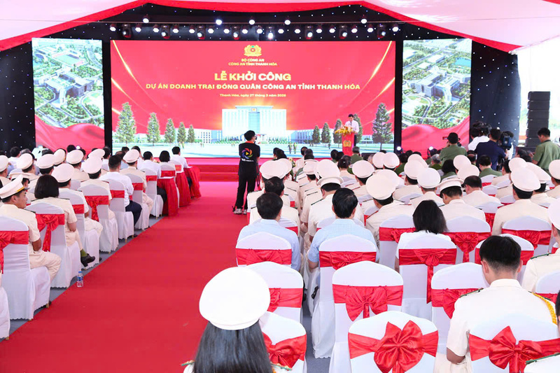 Toàn cảnh buổi lễ. Ảnh: Công an Thanh Hóa