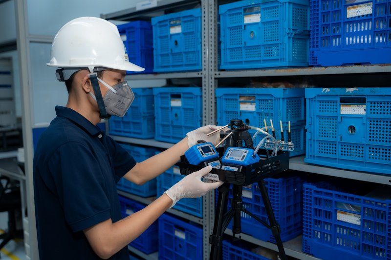 Thử nghiệm đo lường khí phát thải từ sản phẩm