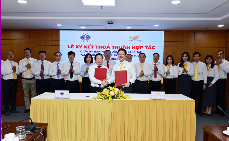 Tổng công ty Bưu điện Việt Nam và UBND tỉnh Lai Châu ký kết thỏa thuận hợp tác giai đoạn 2026 - 2030