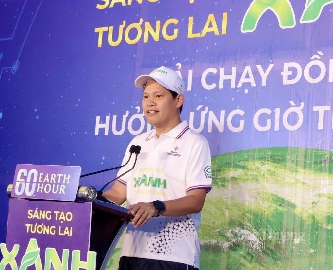 Ông Bùi Quốc Hoan – Phó Tổng Giám đốc Tổng Công ty Điện lực miền Nam, phát biểu tại buổi lễ.