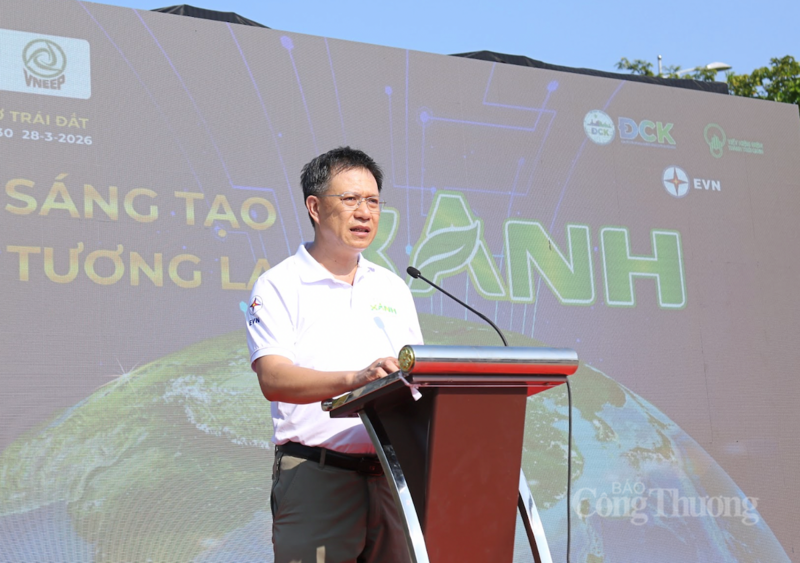 Phó Tổng Giám đốc EVNCPC Nguyễn Hữu Khánh khẳng định tập thể EVNCPC sẽ tích lan tỏa mạnh mẽ thông điệp “Sáng tạo xanh - Tương lai xanh”