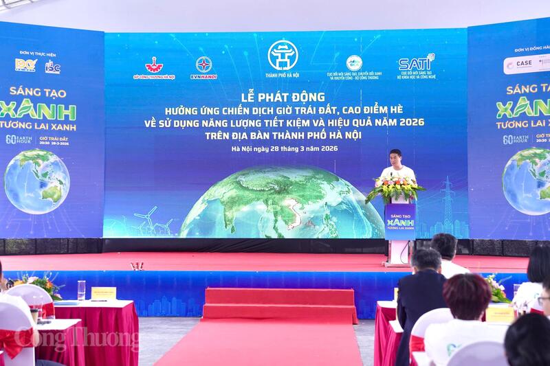 Ông Nguyễn Đình Thắng, Phó Giám đốc Sở Công Thương Hà Nội phát biểu. Ảnh: Hoàng Loan