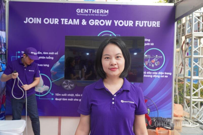 Bà Nguyễn Thị Thúy Vân – đại diện Phòng Nhân sự, Công ty TNHH Gentherm Việt Nam chia sẻ thông tin với phóng viên Báo Công Thương.