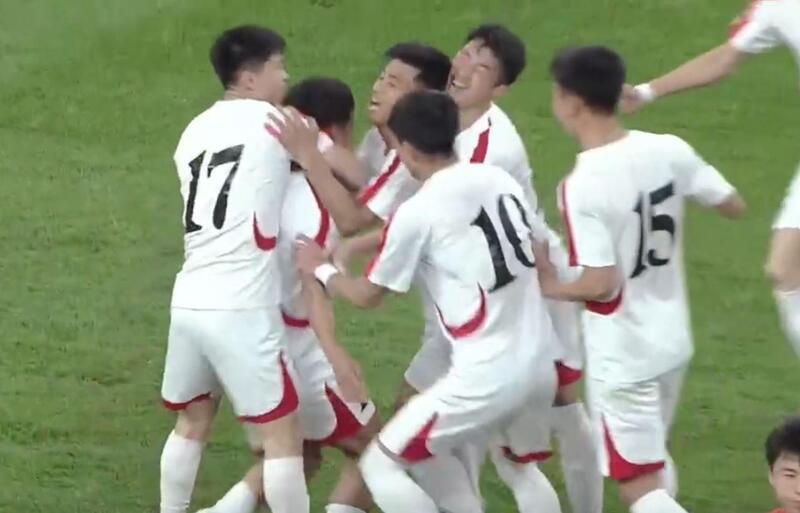 Phút 23, U23 Triều Tiên vươn lên dẫn trước.