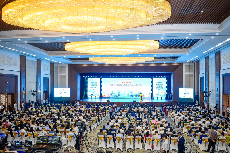 Toàn cảnh Hội nghị xúc tiến đầu tư tỉnh Thanh Hóa năm 2026. Ảnh: Hoàng Đông