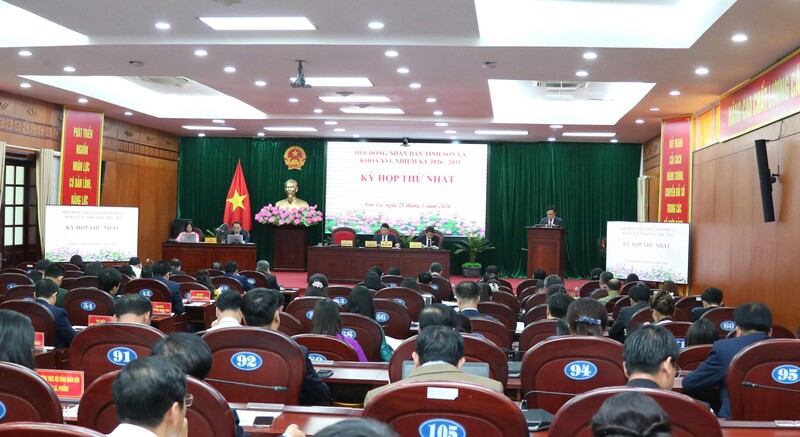 Kỳ họp thứ nhất HĐND tỉnh Sơn La khóa XVI, nhiệm kỳ 2026-2031. Ảnh: Như Thủy