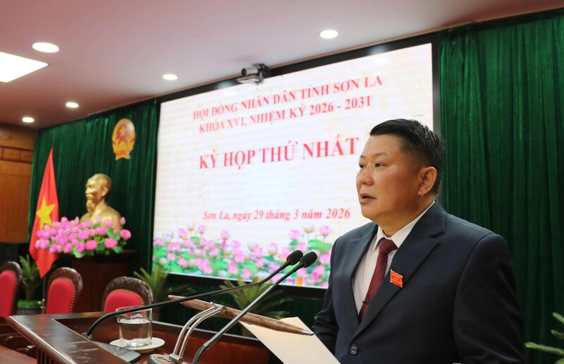 Ông Lò Minh Hùng tiếp tục được tín nhiệm bầu giữ chức Chủ tịch HĐND tỉnh Sơn La khóa XVI, nhiệm kỳ 2026-2031. Ảnh: Như Thủy