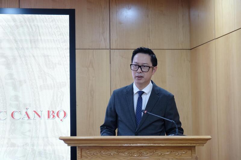 Phó Chánh Văn phòng Ban Chỉ đạo Nguyễn Thanh Thủy phát biểu nhận nhiệm vụ