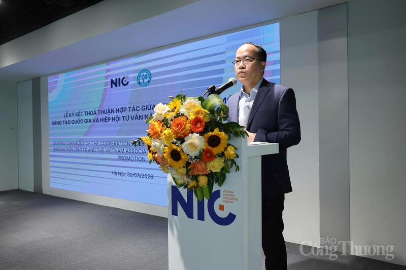 Ông Vũ Quốc Huy - Giám đốc NIC phát biểu tại sự kiện. Ảnh: TT