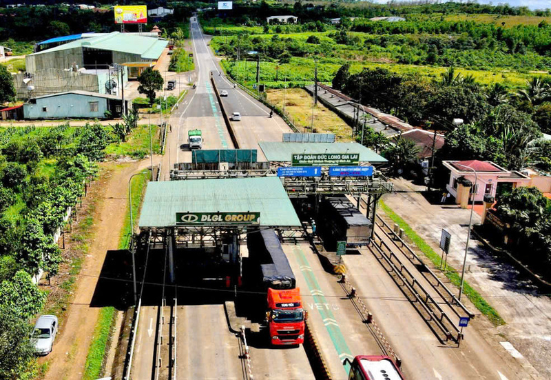 BOT trên tuyến quốc lộ 14 đoạn vào phường Pleiku, Gia Lai.