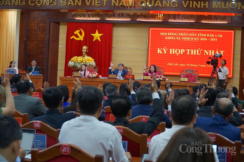 Toàn cảnh Kỳ họp thứ nhất HĐND tỉnh Đắk Lắk khoá XI, nhiệm kỳ 2026-2031. Ảnh: Vũ Long