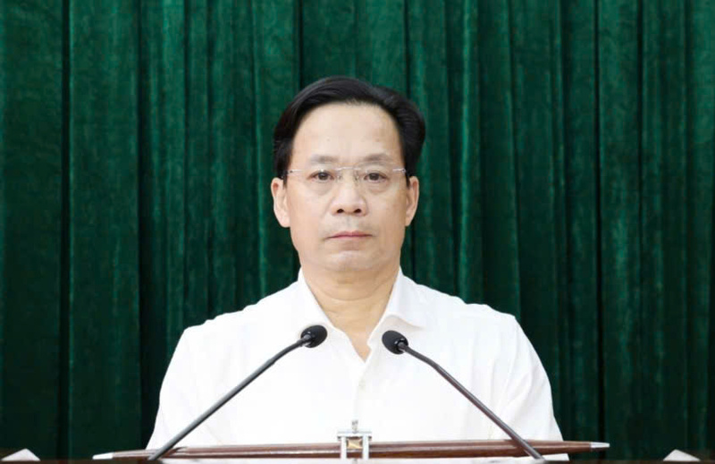 Ông Hoàng Văn Nghiệm, Bí thư Tỉnh ủy Sơn La phát biểu chỉ đạo tại hội nghị. Ảnh: Thanh Huyền