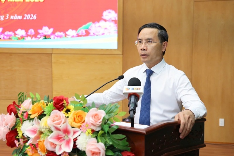 Ông Phạm Đức Ấn, Ủy viên Trung ương Đảng khóa XIV, Phó Bí thư Thành ủy, Chủ tịch UBND TP. Đà Nẵng phát biểu tại hội nghị. Ảnh: Phương Nam