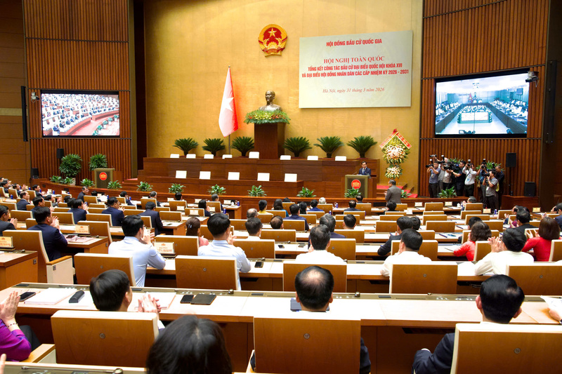 Hội nghị toàn quốc tổng kết công tác bầu cử đại biểu Quốc hội khóa XVI và đại biểu Hội đồng nhân dân các cấp nhiệm kỳ 2026 - 2031