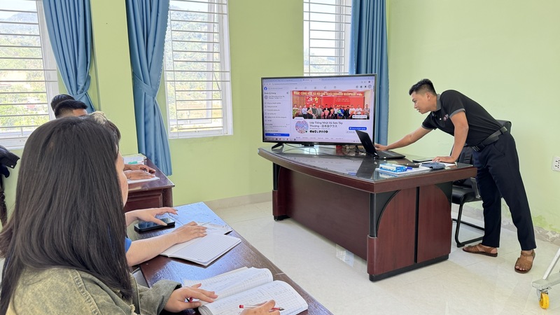 Đã có 6 lao động hoàn thành khóa đào tạo, chuẩn bị lên máy bay để xuất khẩu lao động. Ảnh: Nguyễn Dương