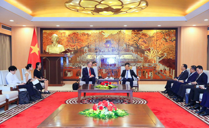 Quang cảnh buổi tiếp. Ảnh: Phạm Linh