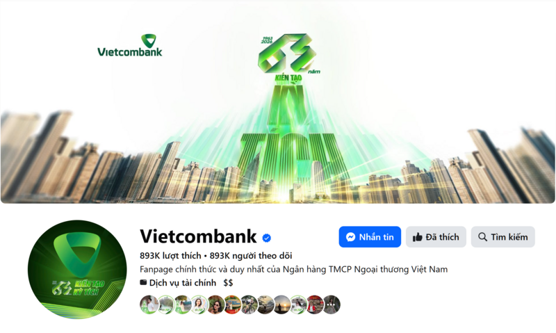Fanpage chính thức của Vietcombank