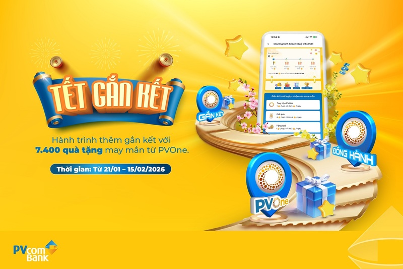 Chương trình khuyến mại “Tết gắn kết” với nhiều ưu đãi từ hệ sinh thái PVOne.