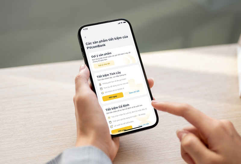 PVcomBank mở rộng nhiều tiện ích cho khách hàng gửi tiết kiệm online.