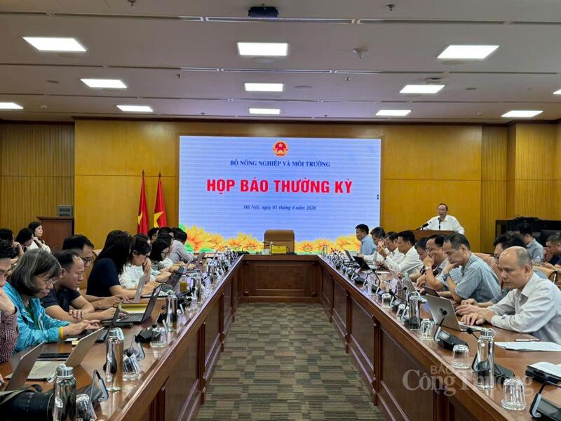 Họp báo thường kỳ Bộ Nông nghiệp và Môi trường. Ảnh: Nguyễn Hạnh