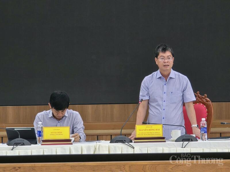 Ông Nguyễn Hồng Hải, Phó Chủ tịch UBND tỉnh Lâm Đồng phát biểu tại buổi làm việc. Ảnh: Lê Sơn