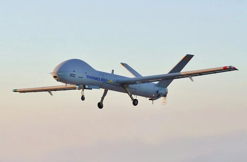 UAV Hermes 900 là một trong những khí tài quân sự nổi bật của Israel. Ảnh: IDF.