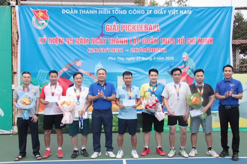 Giải Pickleball do Đoàn Thanh niên Tổng Công ty Giấy Việt Nam tổ chức.