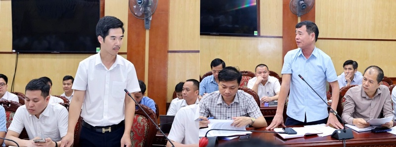 Tại buổi làm việc, các đơn vị ngành điện và địa phương thảo luận bàn giải pháp tháo gỡ điểm nghẽn, đẩy nhanh tiến độ các dự án lưới điện 110kV tại Thanh Hóa. Ảnh: Hùng Mạnh