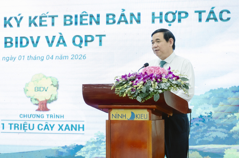 Ông Phan Đức Tú - Chủ tịch HĐQT BIDV phát biểu tại lễ ký kết