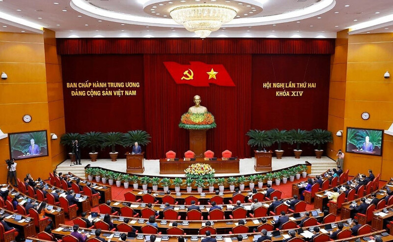 Hội nghị Trung ương 2 thảo luận và quyết định nhiều nội dung quan trọng, có ý nghĩa nền tảng trong việc cụ thể hóa Nghị quyết Đại hội XIV của Đảng. Ảnh: TTXVN