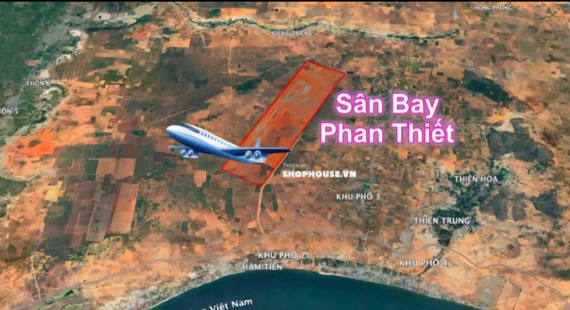 Dự án Cảng hàng không Phan Thiết được triển khai trên diện tích đất sử dụng khoảng 74,6 ha. Ảnh minh hoạ