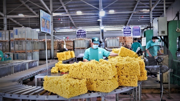 Hoạt động xuất khẩu cao su tại Việt Nam.